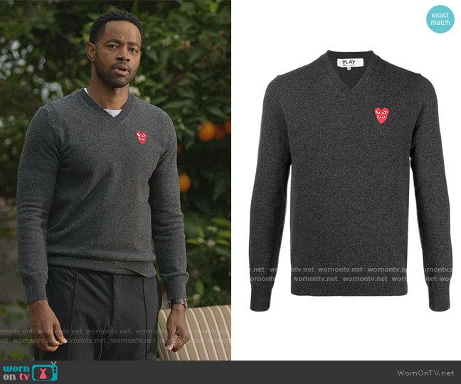 Comme Des Garcons Play Heart Patch Jumper