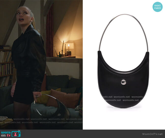 Coperni Ring Swipe leather tote bag worn by Camille (Camille Razat) on Emily in Paris