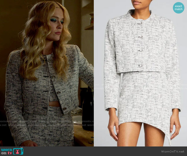 Coperni Tweed Jacket worn by Camille (Camille Razat) on Emily in Paris