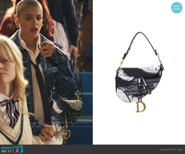 Dior Canvas Tie Dye Saddle Bag worn by Julien Calloway (Jordan Alexander) on Gossip Girl