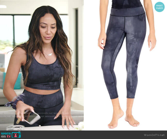 Electric Yoga Karla Tie Dye Leggings worn by Melissa Gorga on The Real Housewives Ultimate Girls Trip