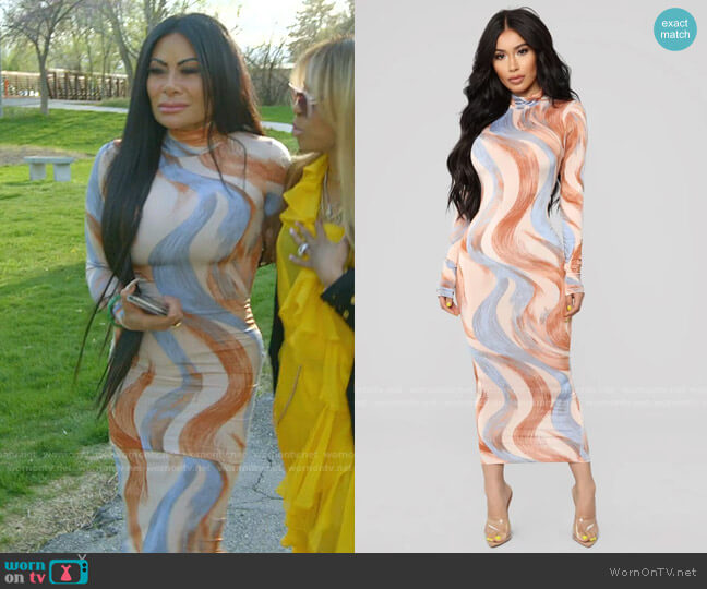 Fashion Nova Forecasting You Maxi Dress worn by Jen Shah on The Real Housewives of Salt Lake City