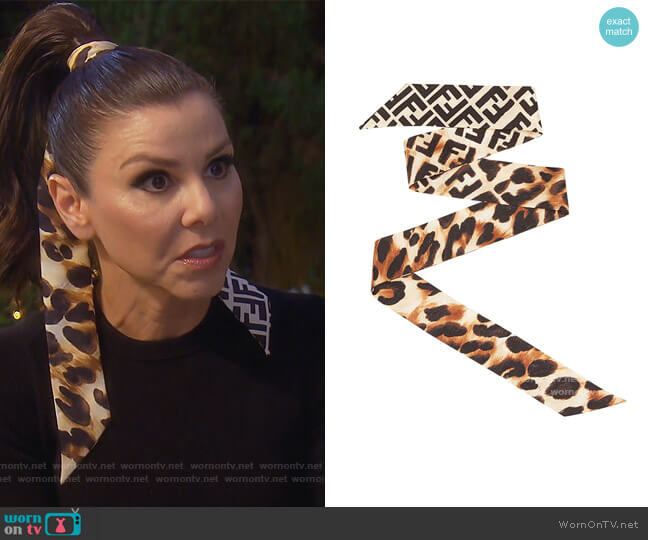 Fendi Leopard Print Wrappy worn by Heather Dubrow on The Real Housewives of Orange County
