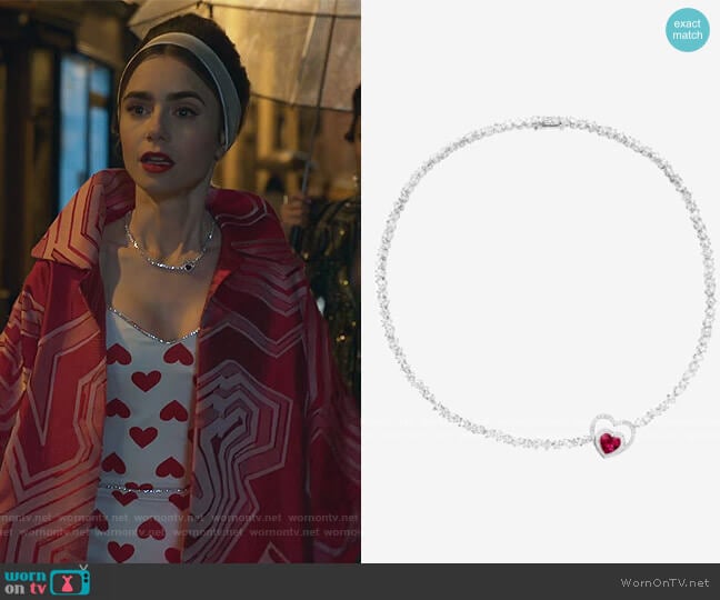 Fred Pretty Woman Audacious Necklace worn by Emily Cooper (Lily Collins) on Emily in Paris