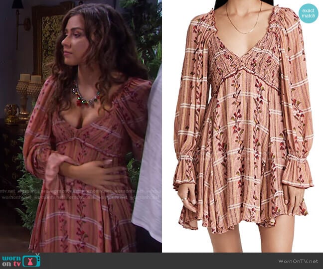 Free People Jackie Mini Dress worn by Ciara Brady (Victoria Konefal) on Days of our Lives