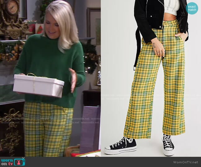 Free People Shape Up Trouser Pants worn by Jennifer Horton (Melissa Reeves) on Days of our Lives