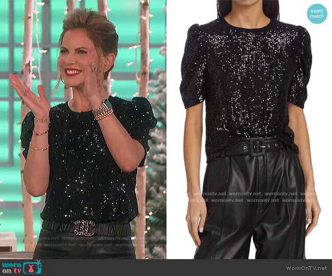 Generation Love Aleah Sequin Top worn by Natalie Morales on The Talk