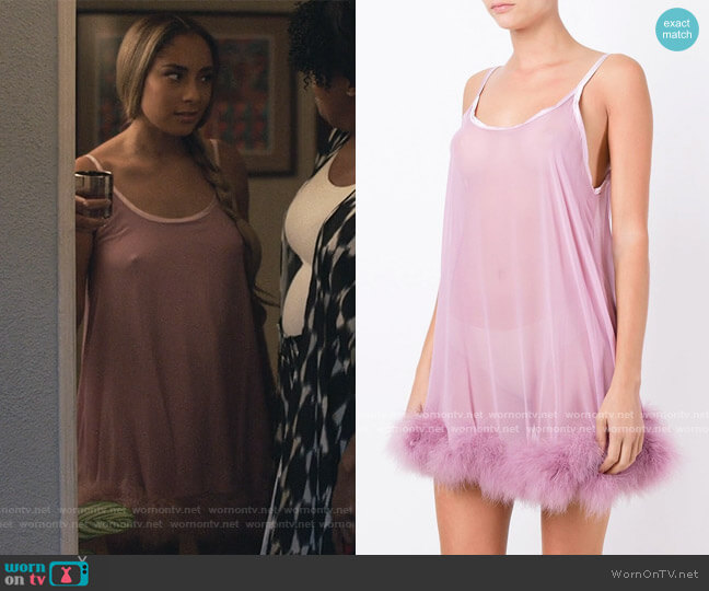 Gilda & Pearl Diana Sheer Slip Dress worn by Tiffany DuBois (Amanda Seales) on Insecure
