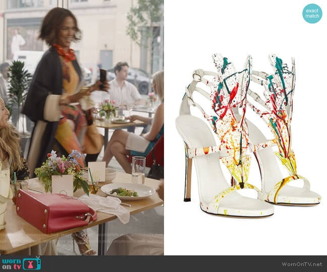 Giuseppe Zanotti 2.0 Cruel Leather Sandals worn by Lisa Todd Wexley (Nicole Ari Parker) on And Just Like That