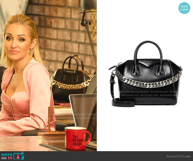 Givenchy Antigona Chain Small Leather Tote worn by Mary Fitzgerald on Selling Sunset