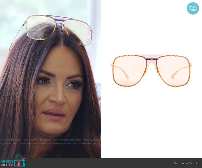 Gucci Embellished Piolt Aviators worn by Lisa Barlow on The Real Housewives of Salt Lake City