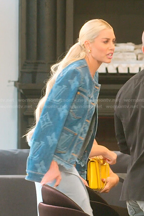 Heather’s Louis Vuitton denim jacket on Selling Sunset