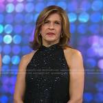 Hoda’s black sequin halter top on Today