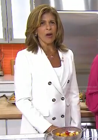 Hoda’s white double breasted blazer on Today