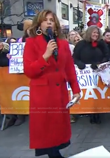 Hoda’s red coat on Today