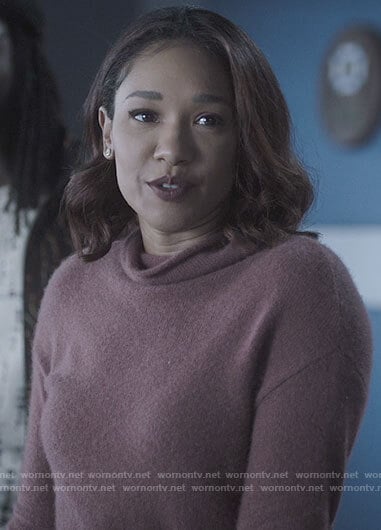 Iris’s mauve sweater on The Flash