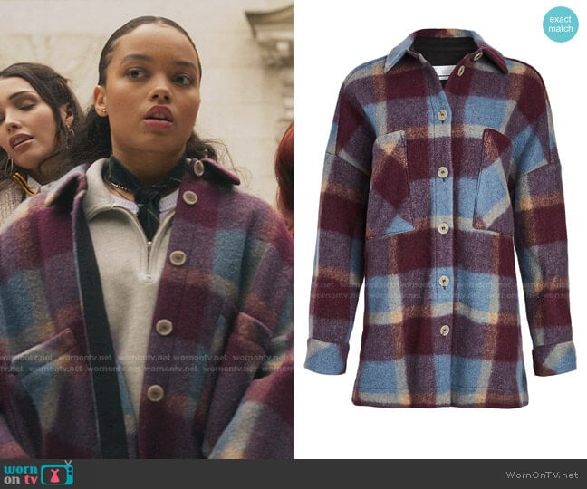 IRO Experience Backpa Coat worn by Zoya Lott (Whitney Peak) on Gossip Girl