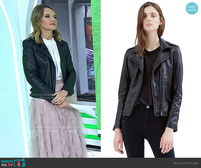 Iro Han Leather Jacket worn by Savannah Guthrie on Today