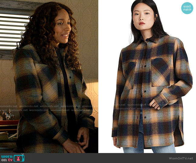 IRO Minsi Shirt Jacket worn by Cassie Dewell (Kylie Bunbury) on Big Sky