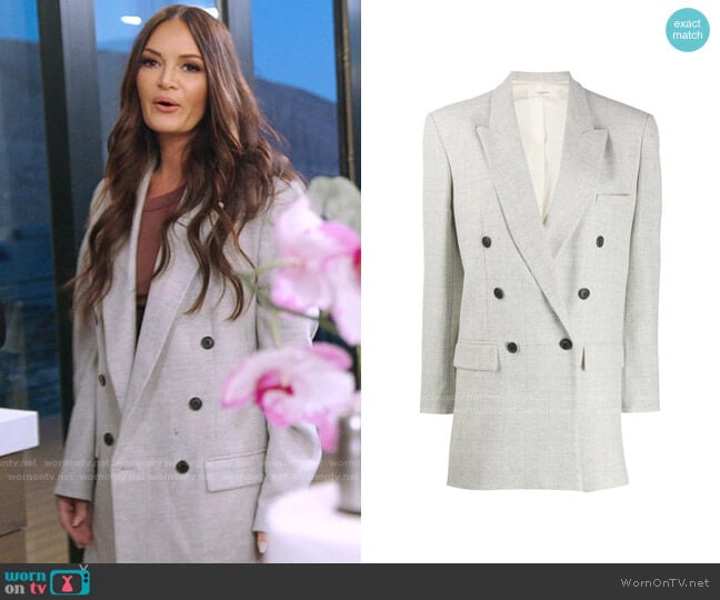 Isabel Marant Étoile Oversized Double-Breasted Blazer worn by Lisa Barlow on The Real Housewives of Salt Lake City