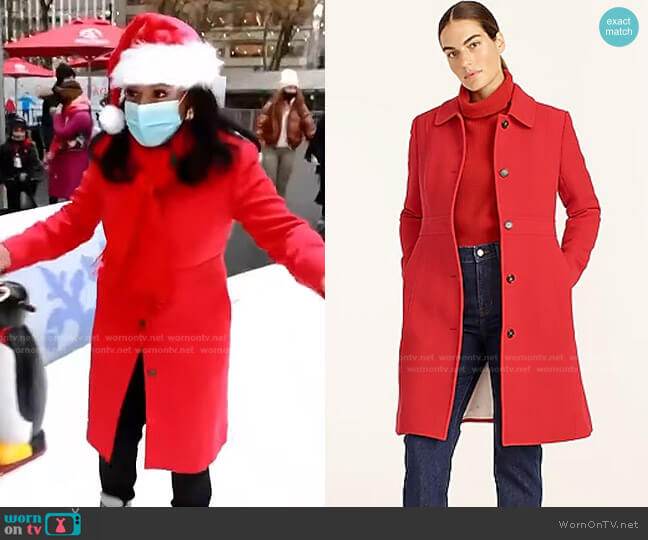 J. Crew Classic Lady Day Coat worn by Sheinelle Jones on Today