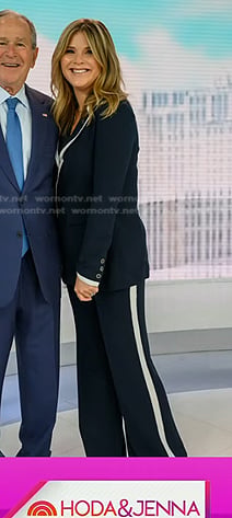 Jenna’s navy contrast trim blazer and pants on Today