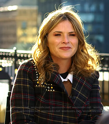 Jenna’s plaid studded coat on Today