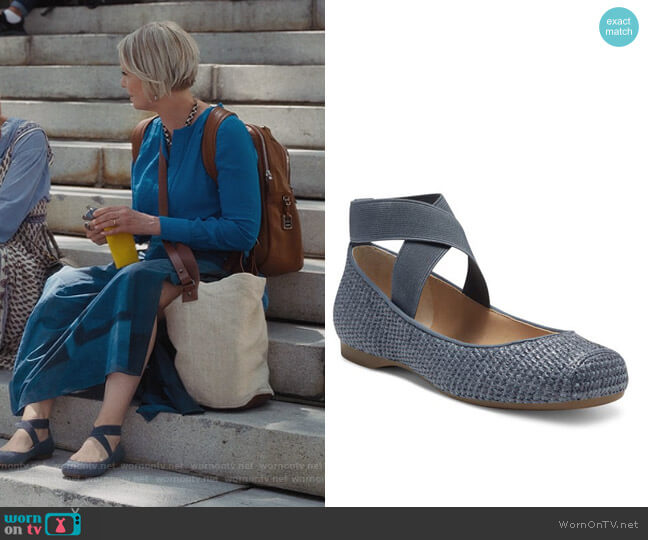 Jessica Simpson Mandalaye Leather Flats worn by Miranda Hobbs (Cynthia Nixon) on And Just Like That