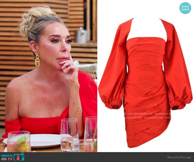 Johanna Ortiz Immerse Yourself Ruched Cotton Mini Dress worn by Marysol Patton (Marysol Patton) on The Real Housewives of Miami