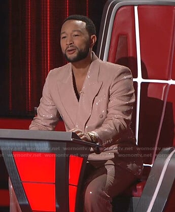 John’s sequin blazer and pants on The Voice