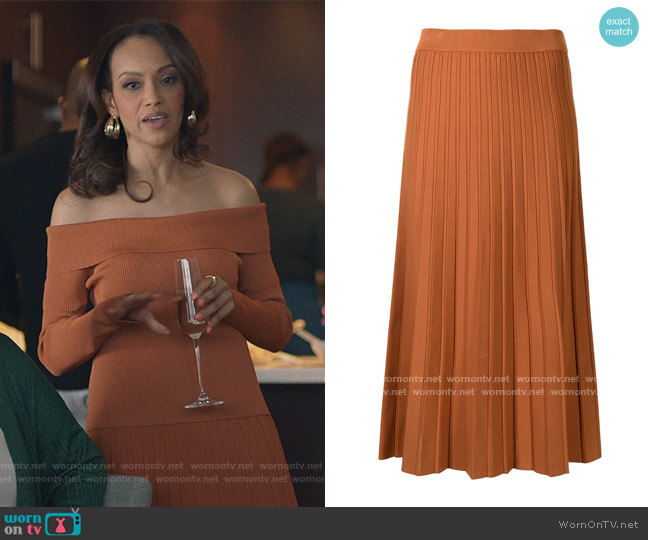 Jonathan Simkhai Pleated Midi Skirt