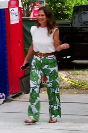 Julia’s palm print pants on The Real Housewives of Miami
