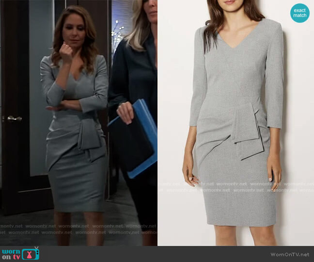 Karen Millen Folded Pencil Dress worn by Olivia Falconeri (Lisa Lo Cicero) on General Hospital
