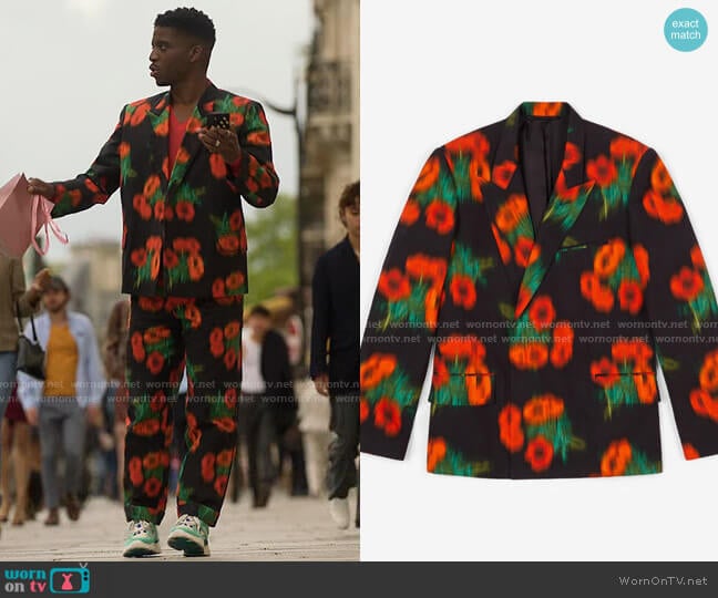 Kenzo Coquelicot Jacket worn by Julien (Samuel Arnold) on Emily in Paris
