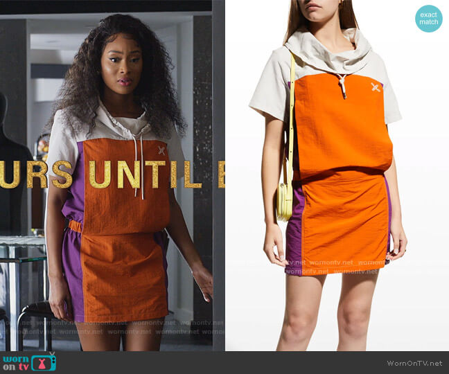 Kenzo Sport Colorblock Short Dress worn by Lauren Rice (Pepi Sonuga) on Queens