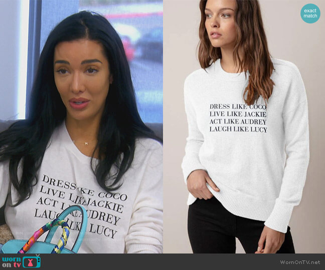 Kitson Dress Like Coco Long Sleeve Crew worn by Noella Bergener on The Real Housewives of Orange County