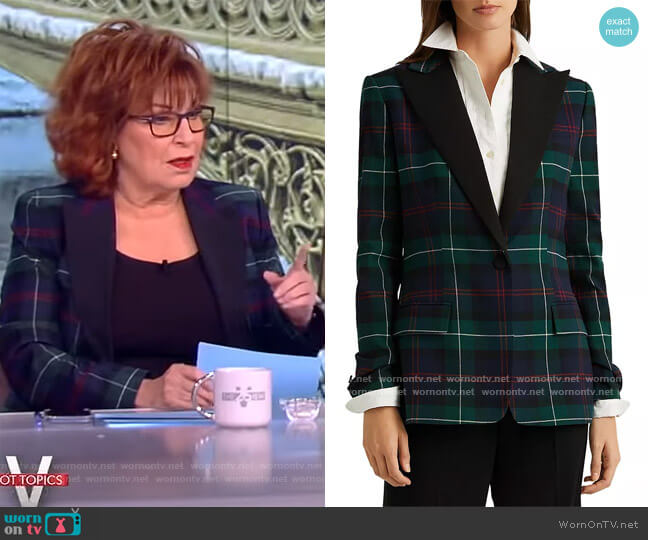 Lauren Ralph Lauren Plaid One Button Blazer worn by Joy Behar on The View