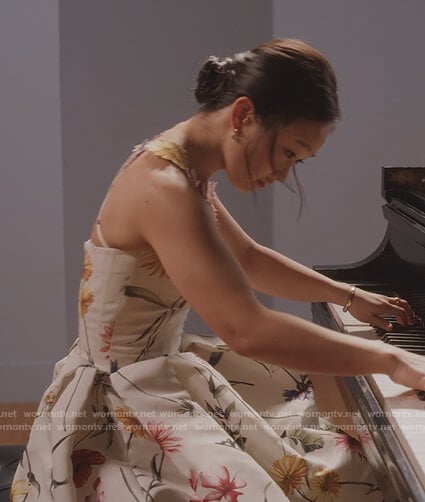 Lily’s white floral dress on And Just Like That