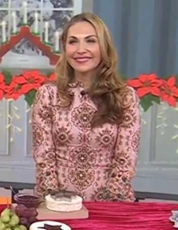 Lori’s pink printed dress on Today