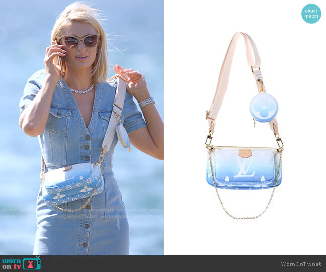 The Pool Multi Pochette Accessories by Louis Vuitton Monogram Giant worn by Paris Hilton on Paris in Love