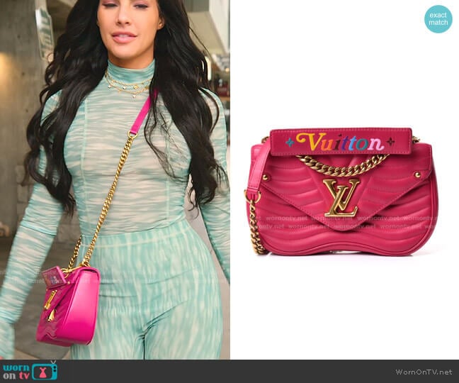 Louis Vuitton New Wave Chain MM Shoulder Bag worn by Amanza Smith on Selling Sunset