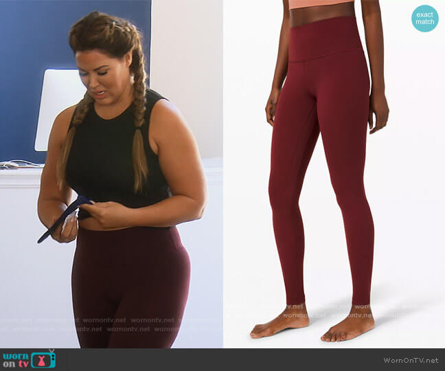 Lululemon Align High-Rise Pants in Red Merlot worn by Emily Simpson on The Real Housewives of Orange County