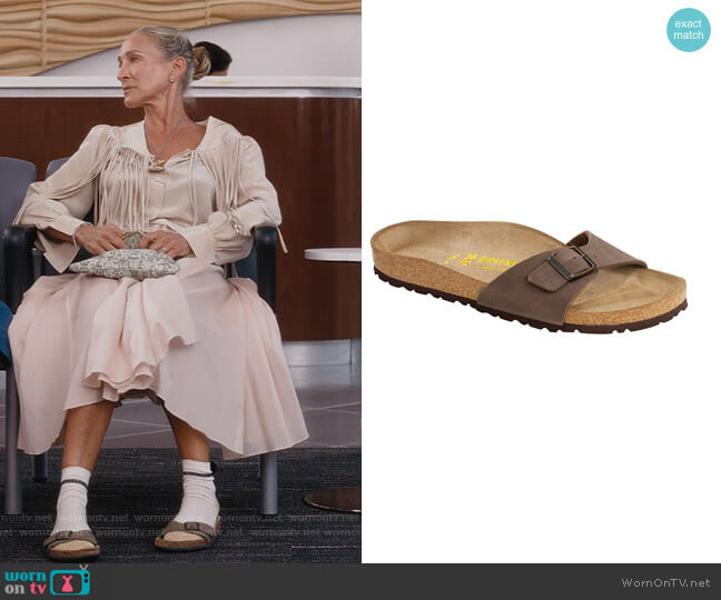 Birkenstock Madrid Slide Sandal worn by Carrie Bradshaw (Sarah Jessica Parker) on And Just Like That