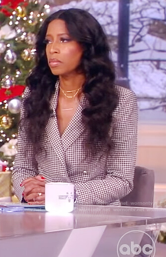 Mia Loves’ check blazer on The View