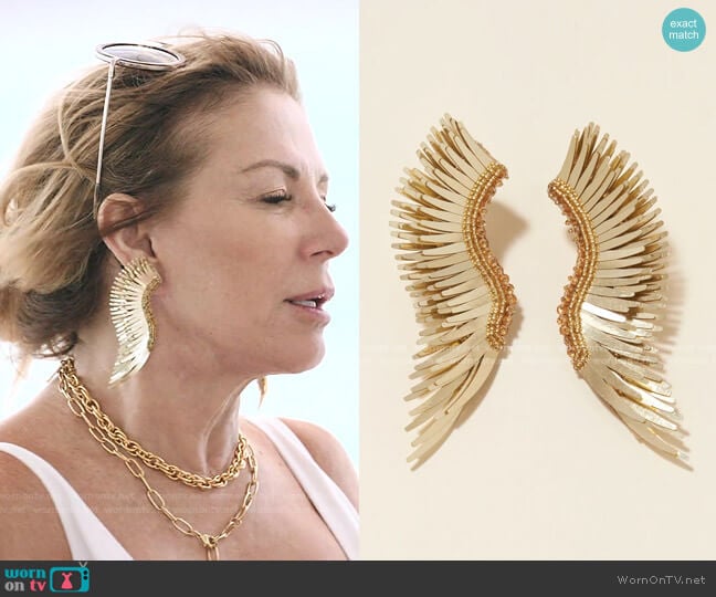Mignonne Gavigan Madeline Beaded Statement Earrings worn by Ramona Singer on The Real Housewives Ultimate Girls Trip