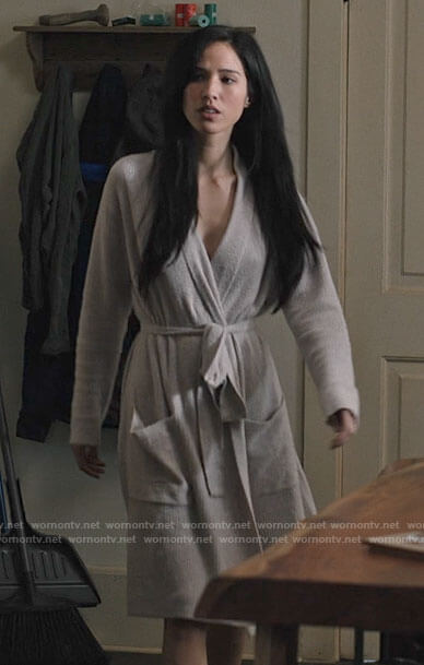 Monica’s grey robe on Yellowstone