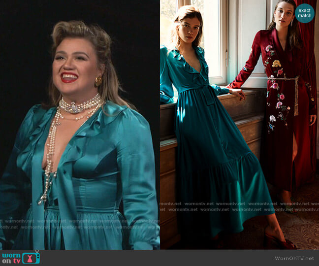 Monique Lhuillier Spring 2020 Collection worn by Kelly Clarkson on The Voice