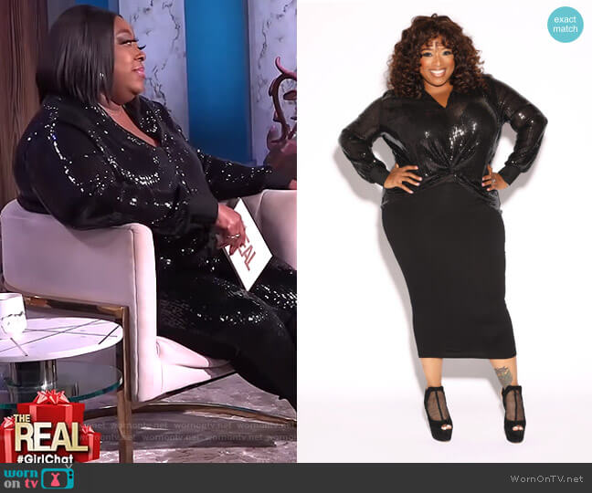 Eleven 60 Sequin Me Top worn by Loni Love on The Real