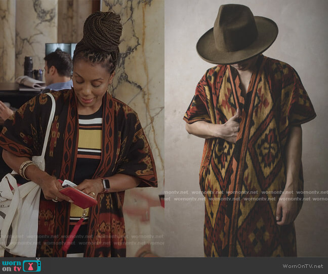 Natural Rough *Custom Made Hand Crafted Kimono worn by Dr. Nya Wallace (Karen Pittman) on And Just Like That