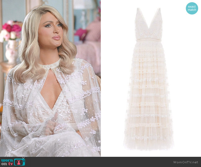 Needle and Thread Eve Sequin Cami Gown worn by Paris Hilton on Paris in Love